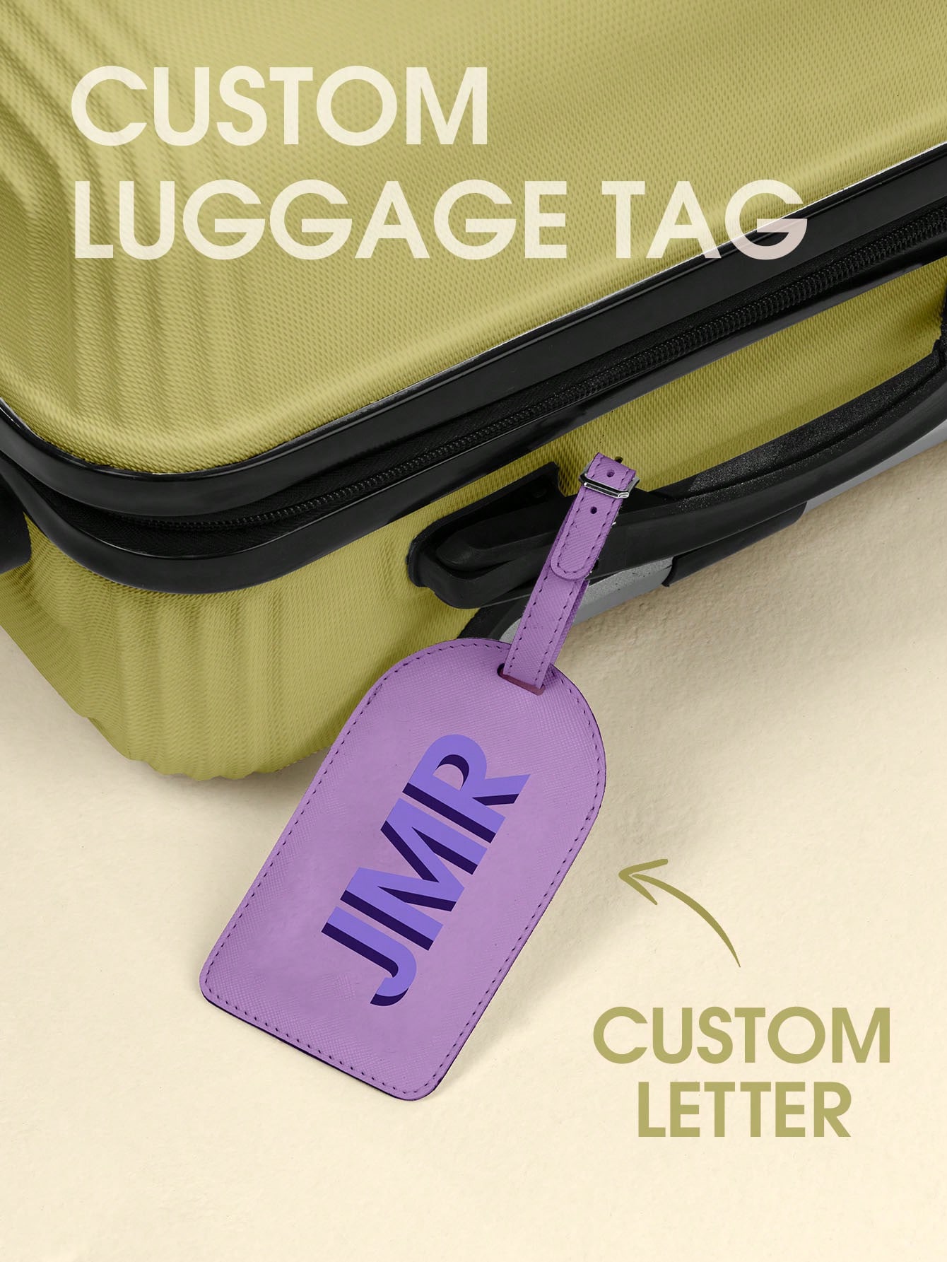 Travel Accessories New - Kişiselleştirilmiş Baş Harfli Bagaj Etiketi Özel