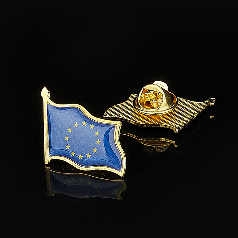 Travel Accessories For Europe - Avrupa birliği vatanseverlik rozeti altın kaplama