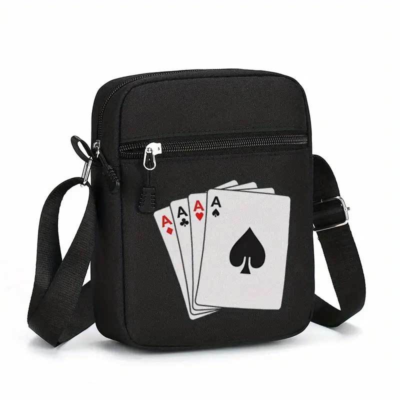 Travel Accessories Usa - Ace of Spades Poker Kanvas Omuz