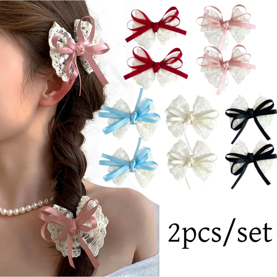 Travel Accessories In Bulk - 2 adet/takım sevimli dantel yay saç