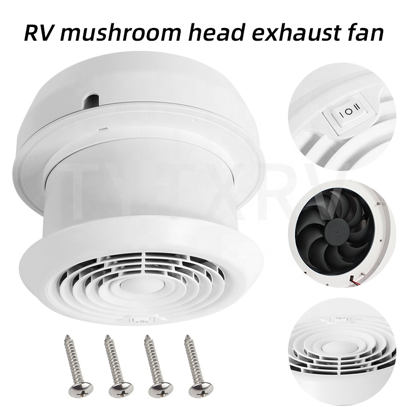 Travel Accessories Usa - RV Aksesuarları DC12V/24V Güçlü Rüzgarlı Mantar