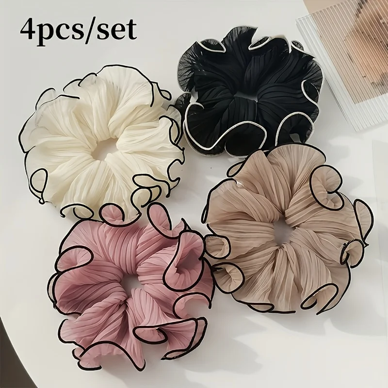 Travel Accessories In Bulk - 4 Adet/takım Zarif Saçaklı Kumaş Saç