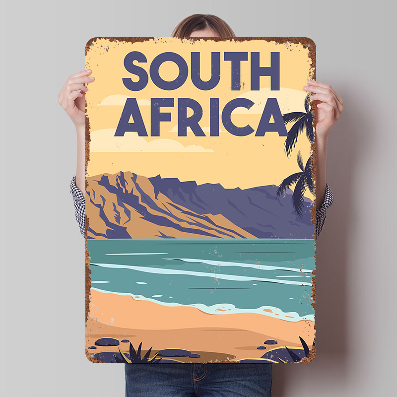 Travel Accessories South Africa - Güney Afrika Seyahat Metal Poster Özelleştirilmiş