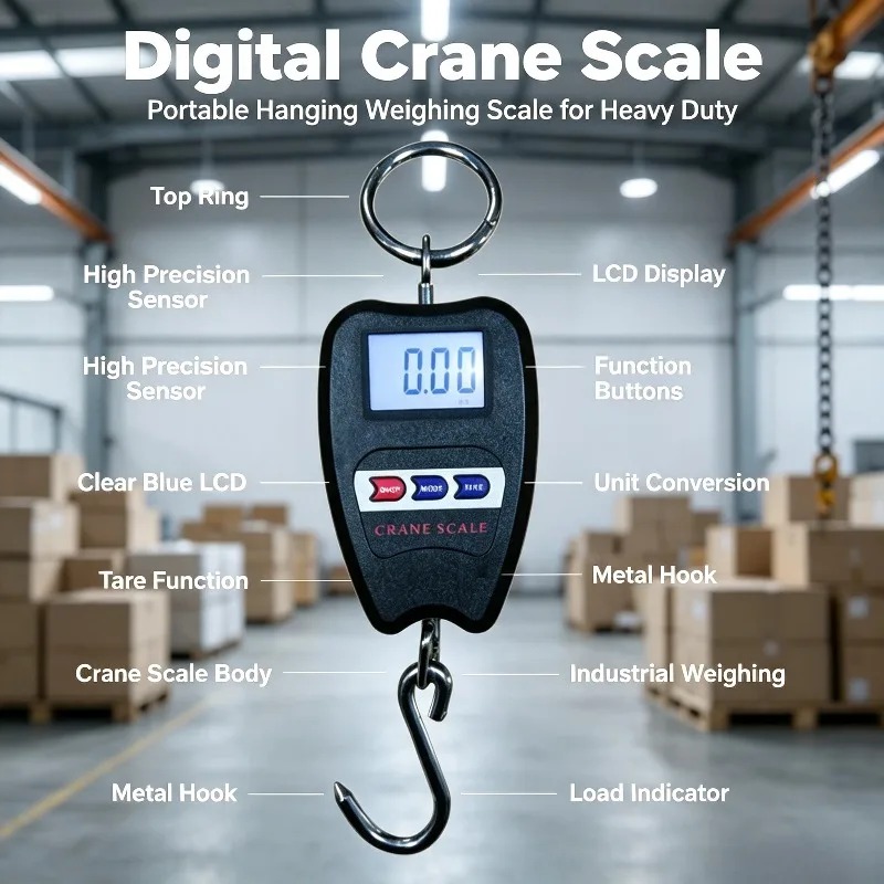 Luggage Scale Hanging - 200Kg Taşınabilir Dijital Asılı Terazi El