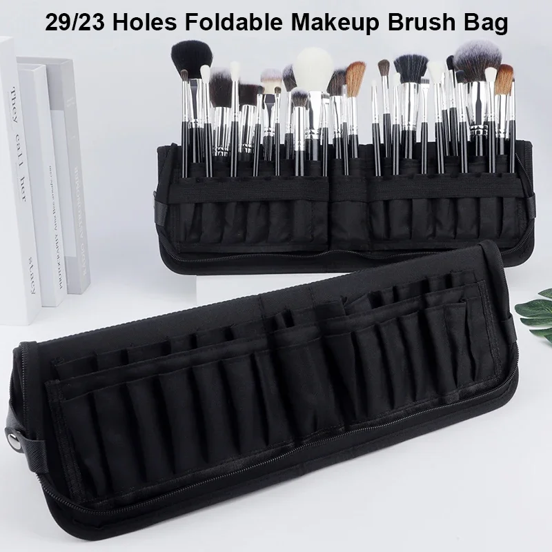 Travel Accessories Toiletry Bag - 29/23 Delik Katlanabilir Makyaj Fırça Çantası