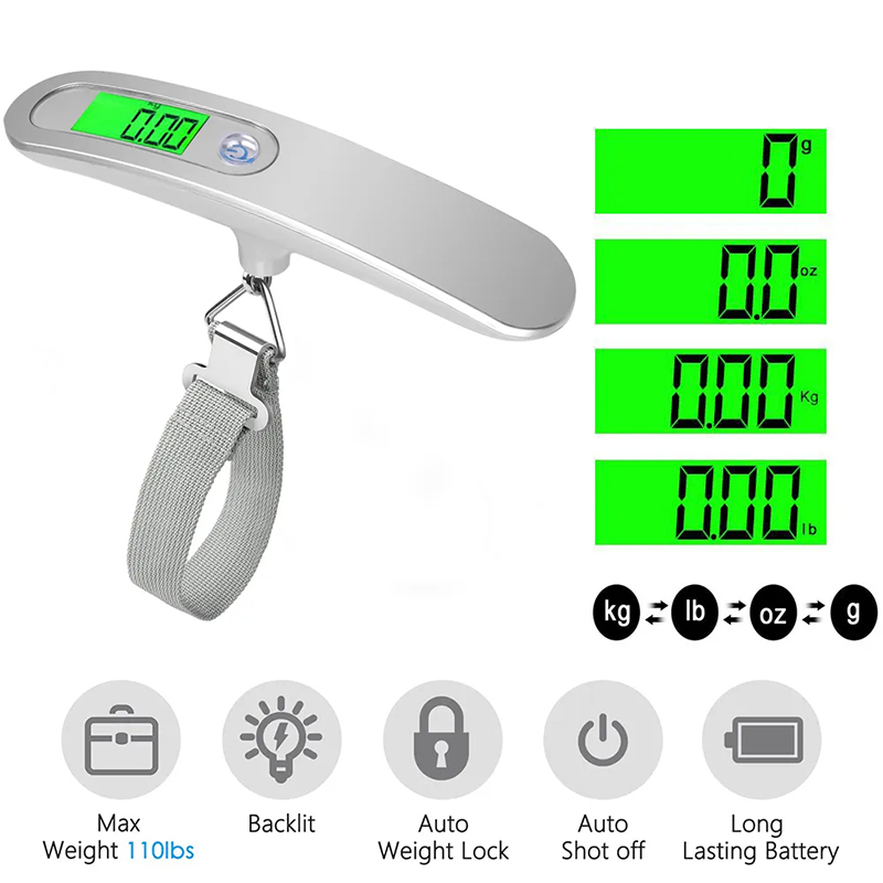 Luggage Scale Hanging - 50 kg/110 Pound Taşınabilir Asılı Elektronik