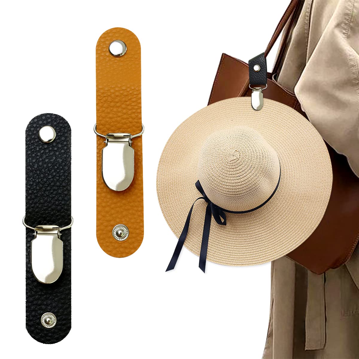 Travel Accessories Bag For Men - PU Deri Şapka Klipsi, Seyahat İçin
