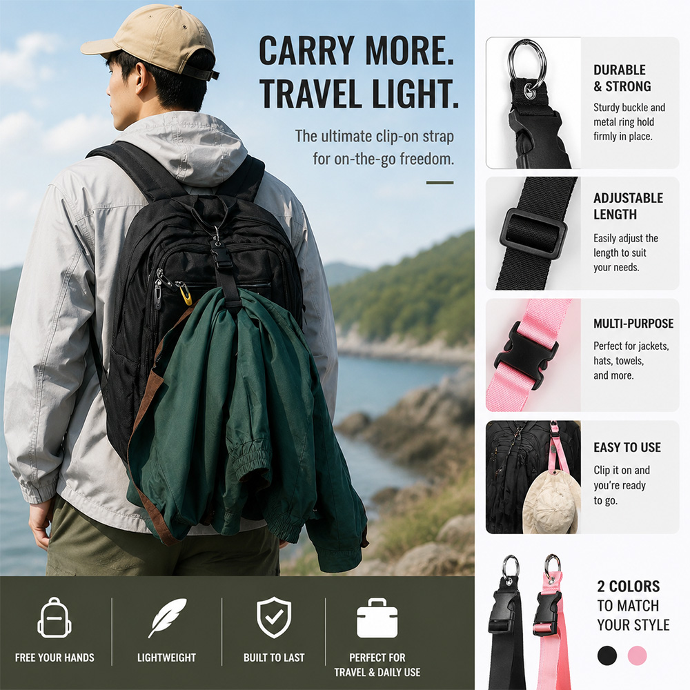 Travel Accessories Bag For Men - Taşınabilir Anti-Hırsızlık Bagaj Askısı Dayanıklı Açık