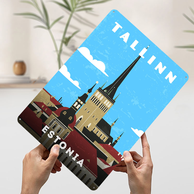Estonya Retro Seyahat Posteri  - Travel Accessories For Europe incelemesi ve fiyatı