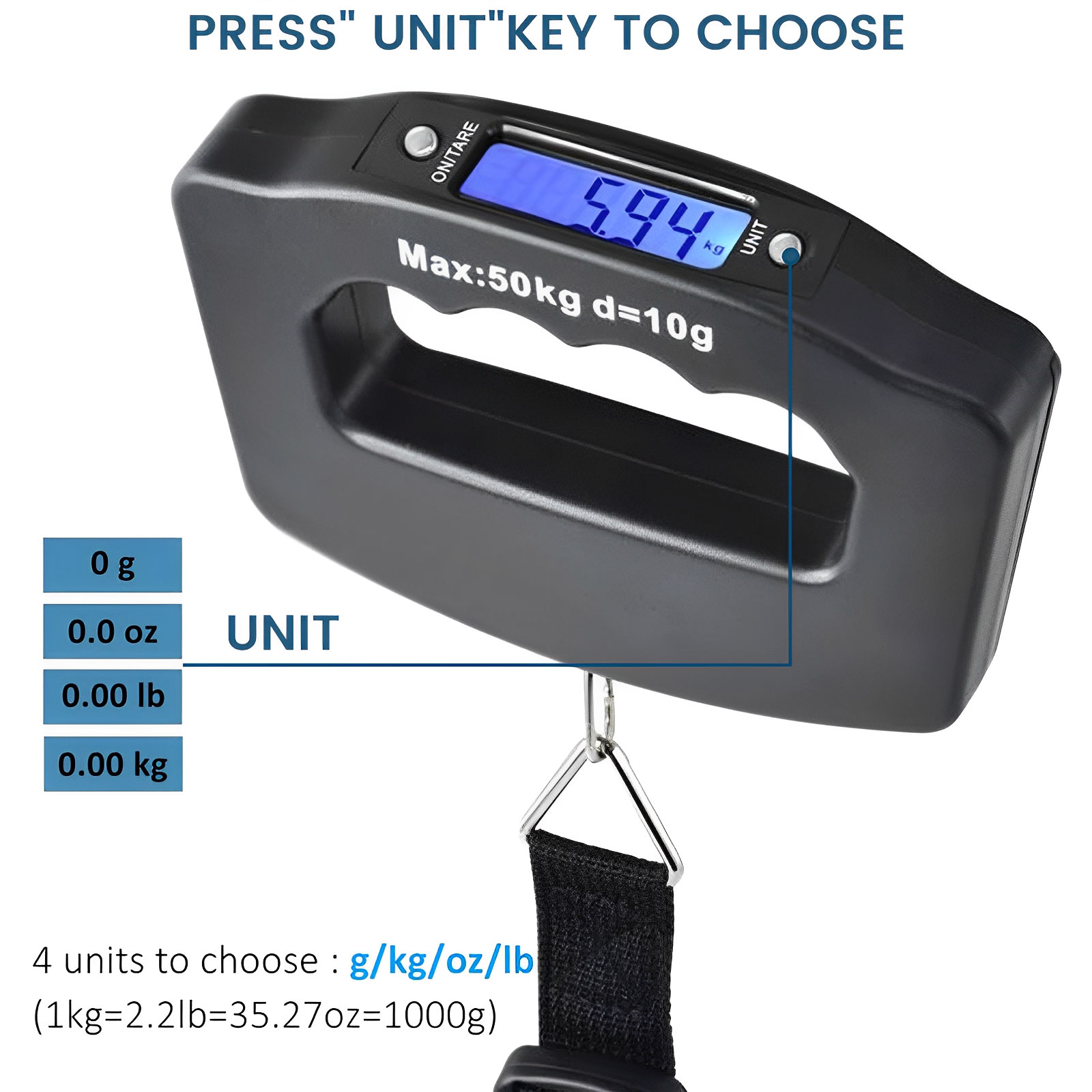 LCD Dijital Bagaj Ölçeği Taşın - Luggage Scale Hanging incelemesi ve fiyatı
