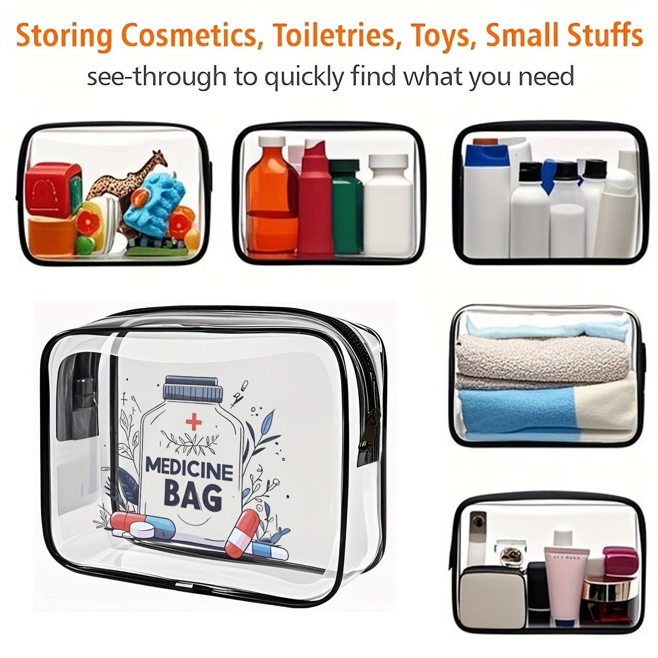 1 adet Şeffaf Makyaj Çantası Ş - Toiletry Bag Tsa incelemesi ve fiyatı