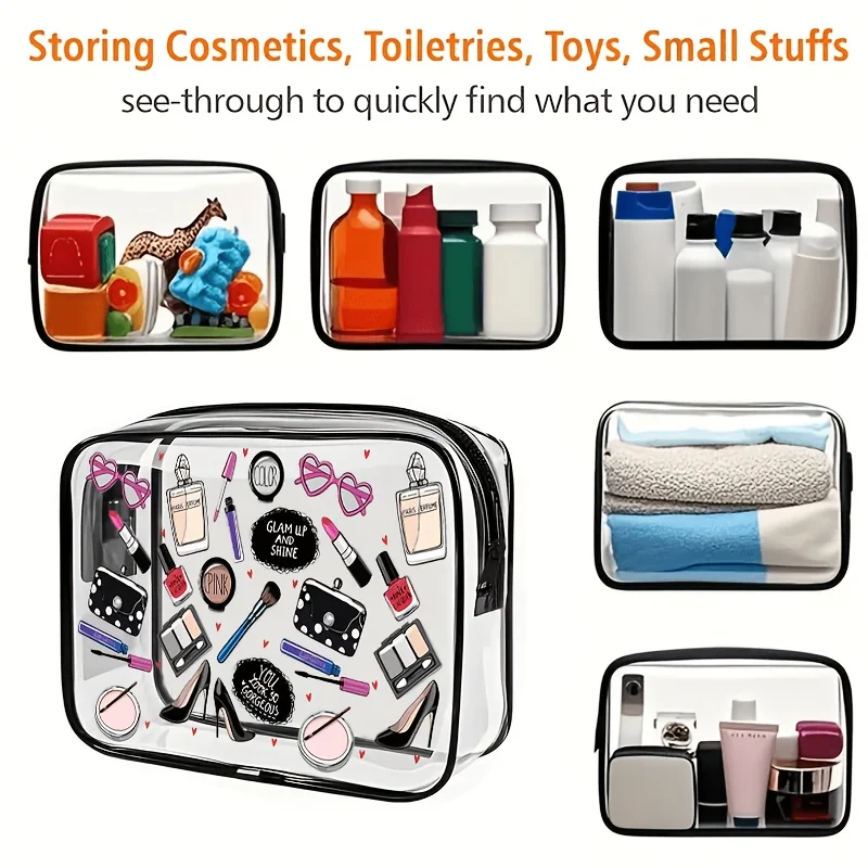 1 adet şeffaf makyaj çantası ş - Toiletry Bag Tsa incelemesi ve fiyatı