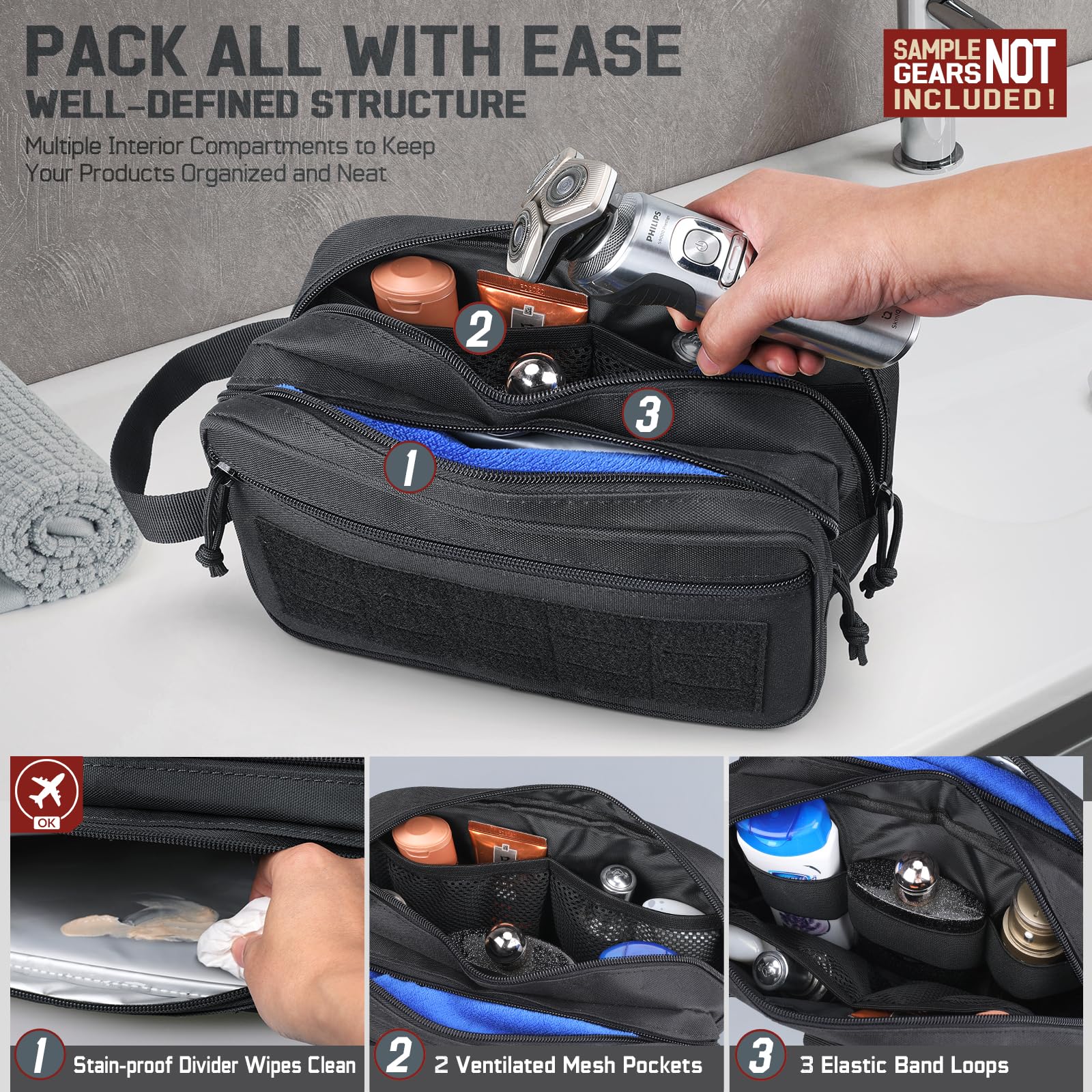 Erkekler için Taktik Tuvalet Ç - Travel Accessories Toiletry Bag incelemesi ve fiyatı