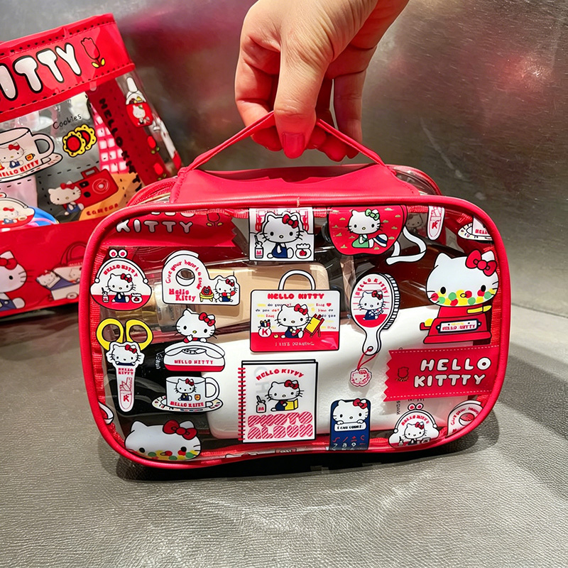 Sevimli Kitty PVC Kozmetik Çan - Travel Accessories Toiletry Bag incelemesi ve fiyatı