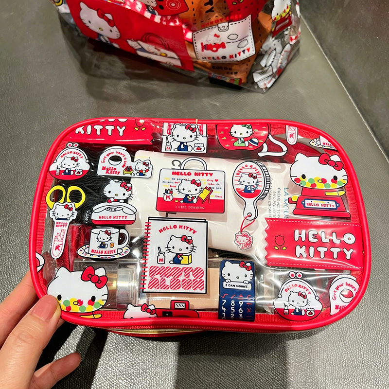 Sevimli Kitty PVC Kozmetik Çan - Travel Accessories Toiletry Bag incelemesi ve fiyatı