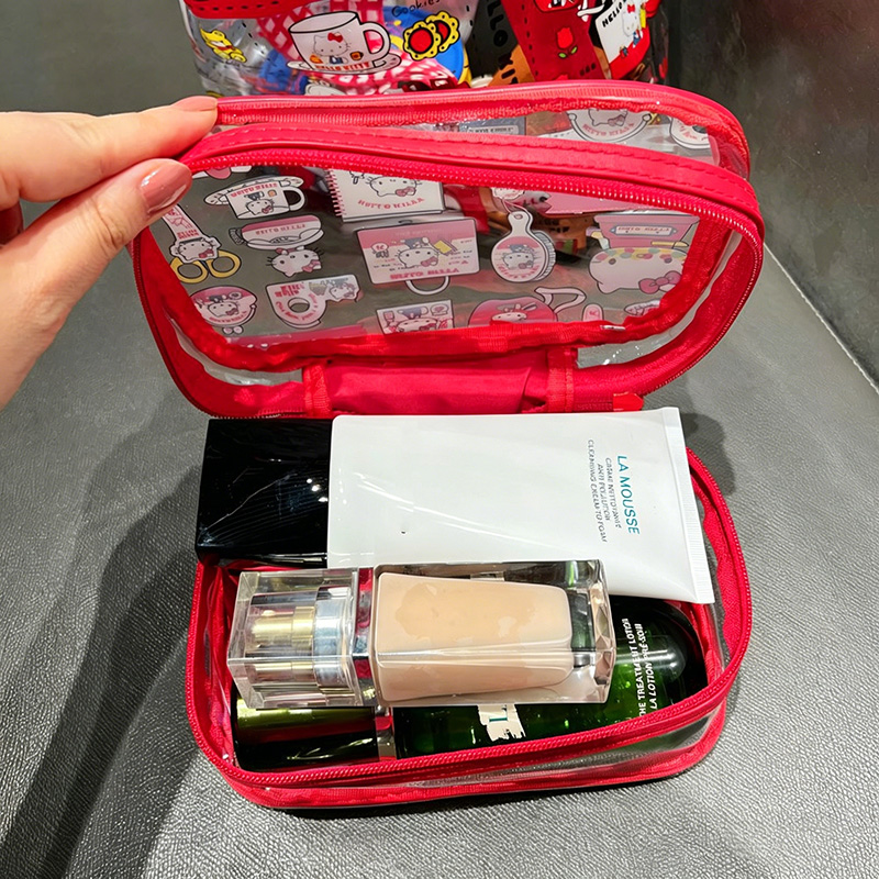 Sevimli Kitty PVC Kozmetik Çan - Travel Accessories Toiletry Bag incelemesi ve fiyatı